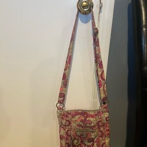 Vera Bradley Pink and Cream Crossbody Bag